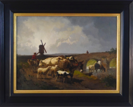 Edouard Woutermaertens Dutch painting, oil on canvas framed