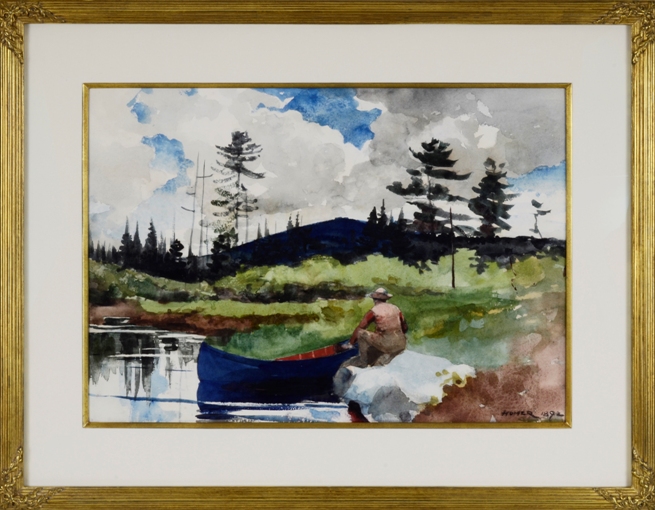 Winslow Homer, watercolor custom  framed by Oliver Brothers Custom Framing