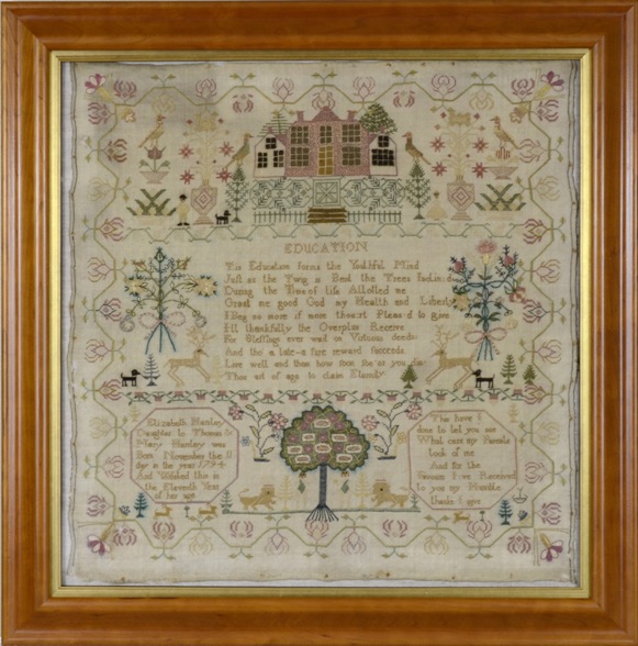 custom framing Sampler, Needlework