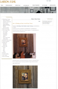 Larson- Juhl ideas and innovation, custom framing