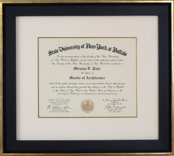 interesting and sofisticated diploma frame